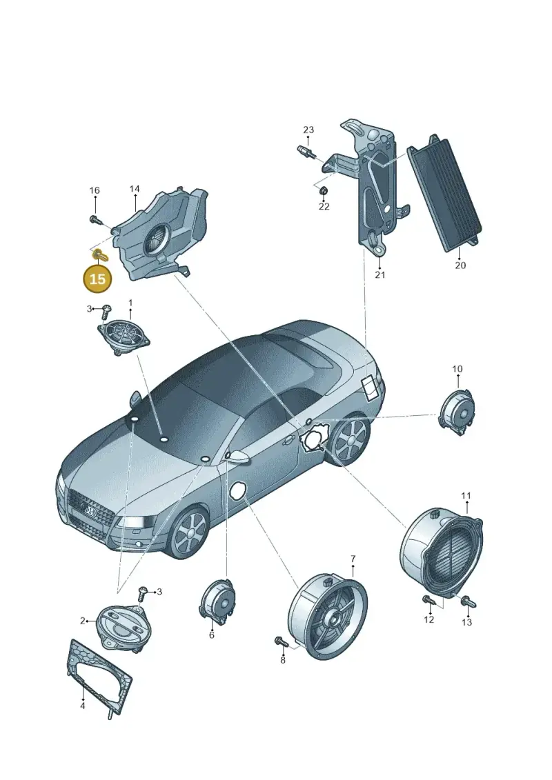 N90486102 — Audi RS5 Cabrio (2012-2015) diagram 670035350, position 15