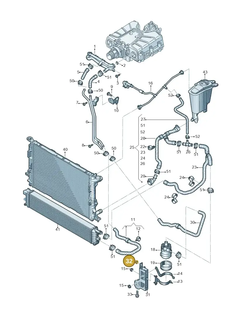 N90486102 — Audi Q5 qu. 2.0 TDI (2012-2017) diagram 751121620, position 32