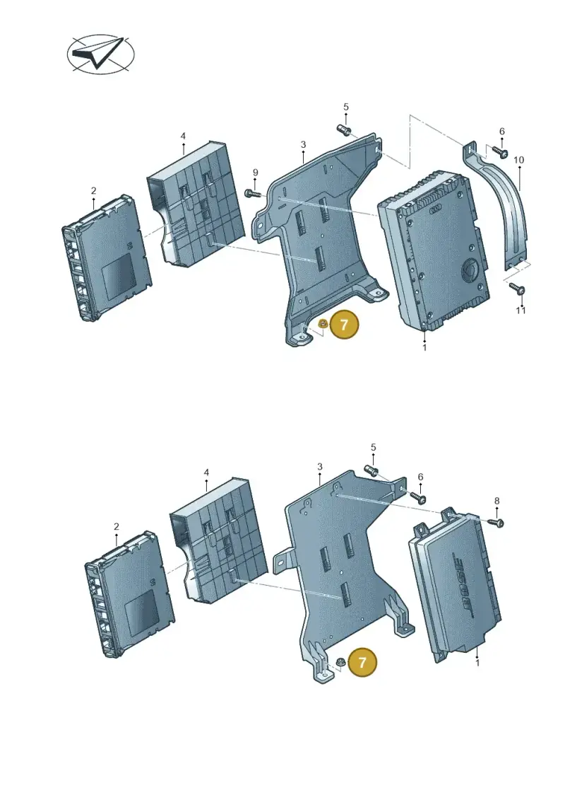 N90486102 — Audi A7 Sportback (2014-2018) diagram 788035400, position 7