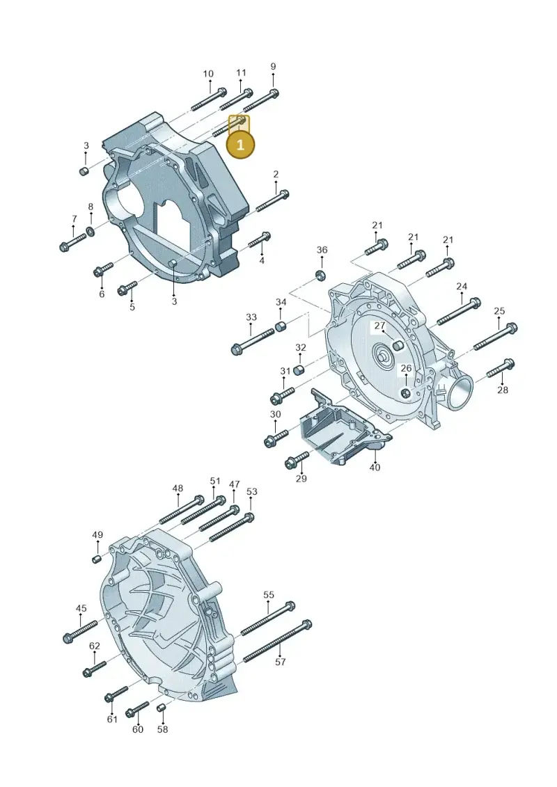 N90495504 — Volkswagen Phaeton 4motion (2010-2016) diagram 258300850, position 1