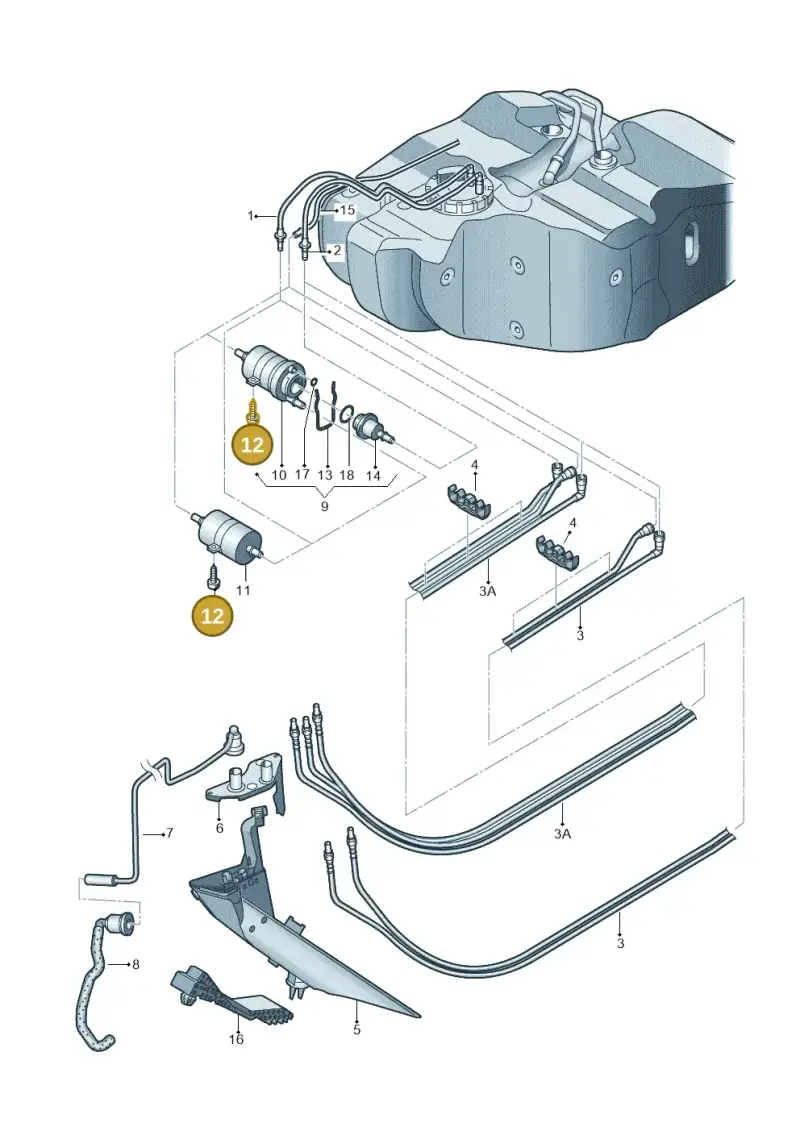 N90496802 — Volkswagen Jetta 2.0 (2015-2015) diagram 420201400, position 12