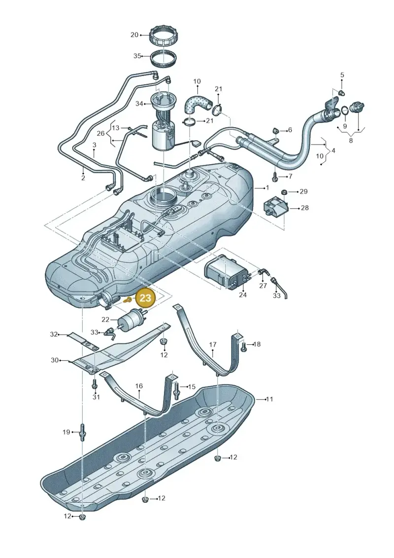 N90496802 — Volkswagen Amarok twin cab (2016-2022) diagram 894201400, position 23