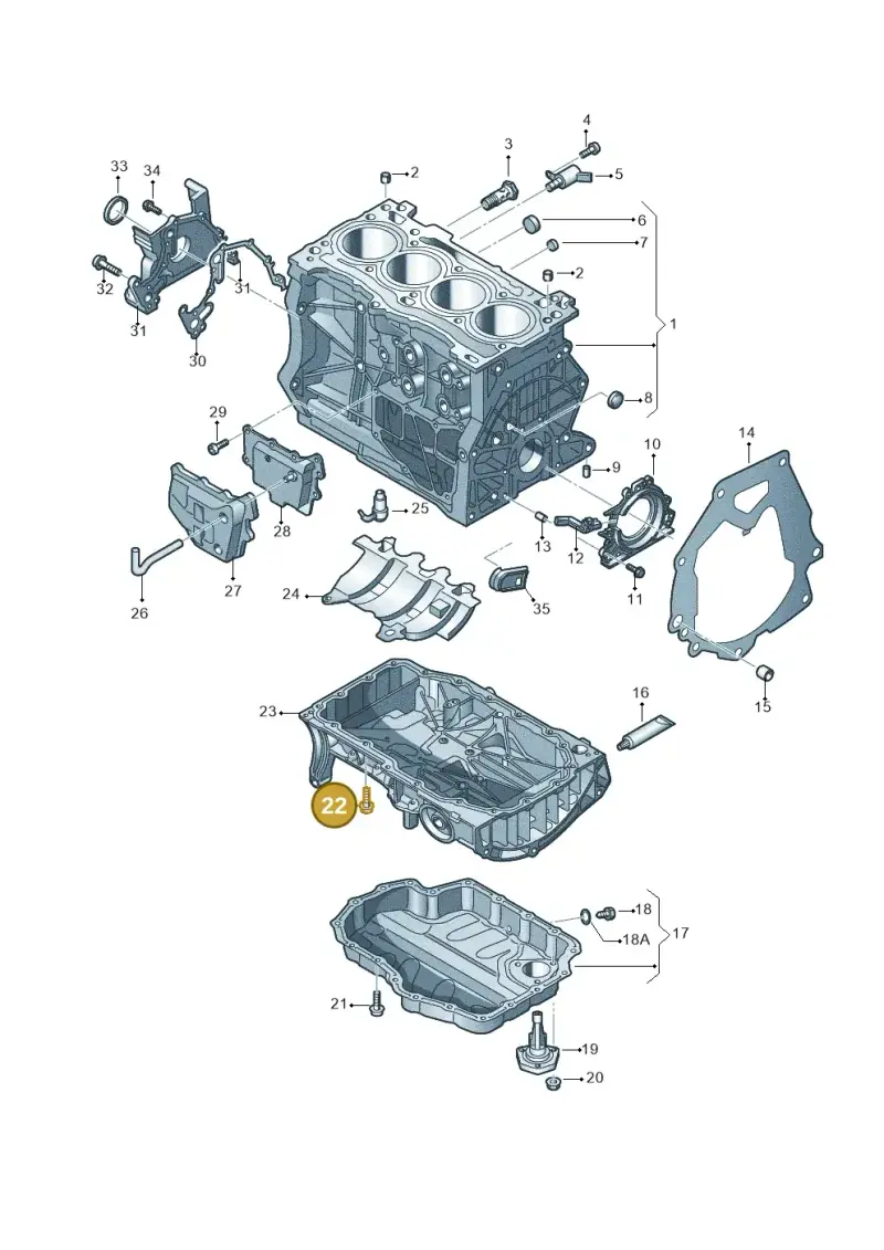 N90500605 — Volkswagen Tiguan 2.0 (2023-) diagram 57x103020, position 22