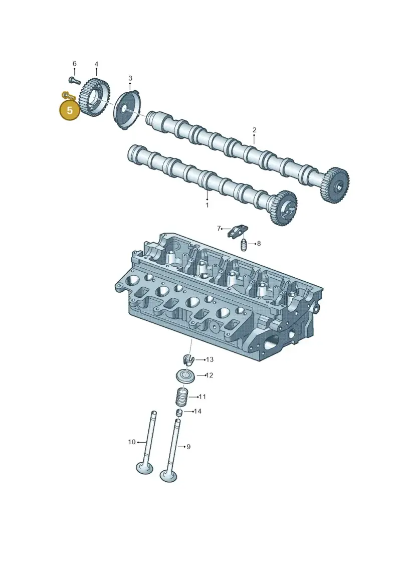 N90502103 — Volkswagen Polo (2012-2014) diagram 672109200, position 5