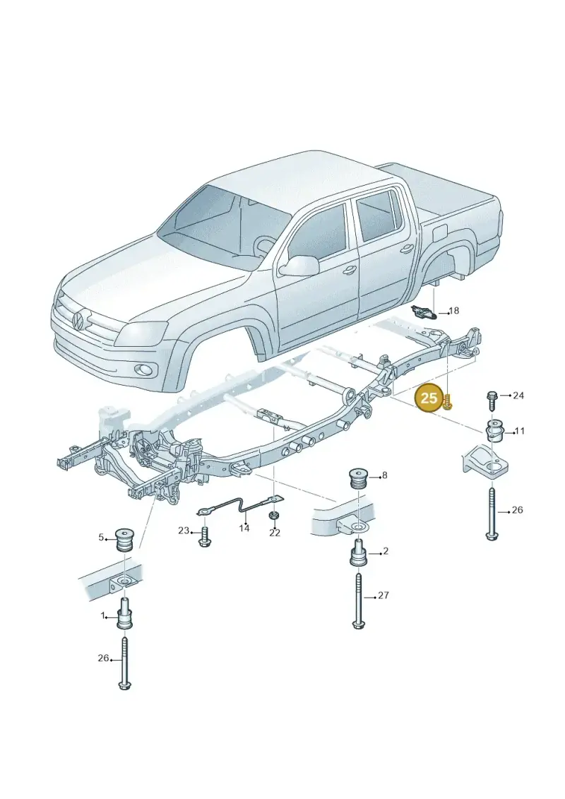 N90502103 — Volkswagen Amarok twin cab (2022-) diagram 683801100, position 25