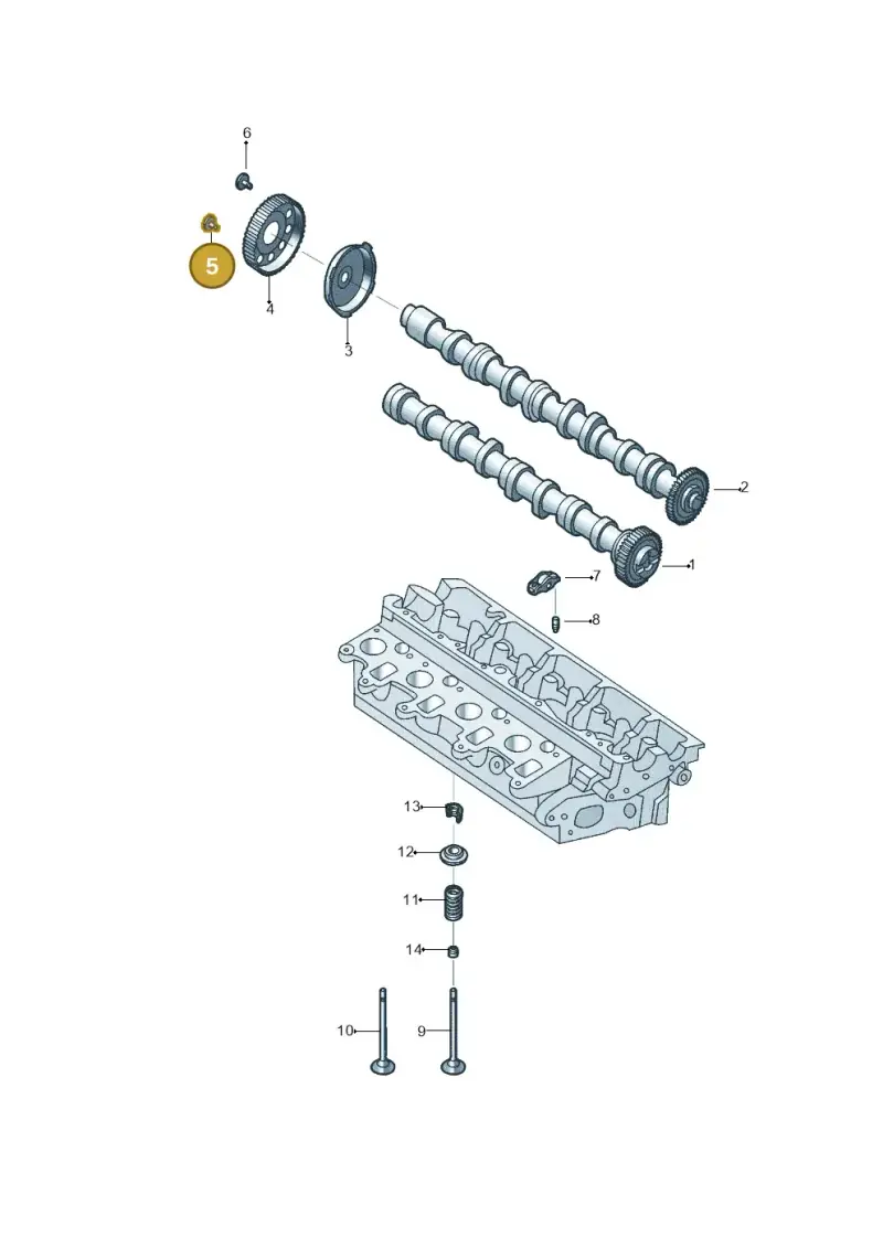N90502103 — Volkswagen Jetta (2014-2017) diagram 789109250, position 5