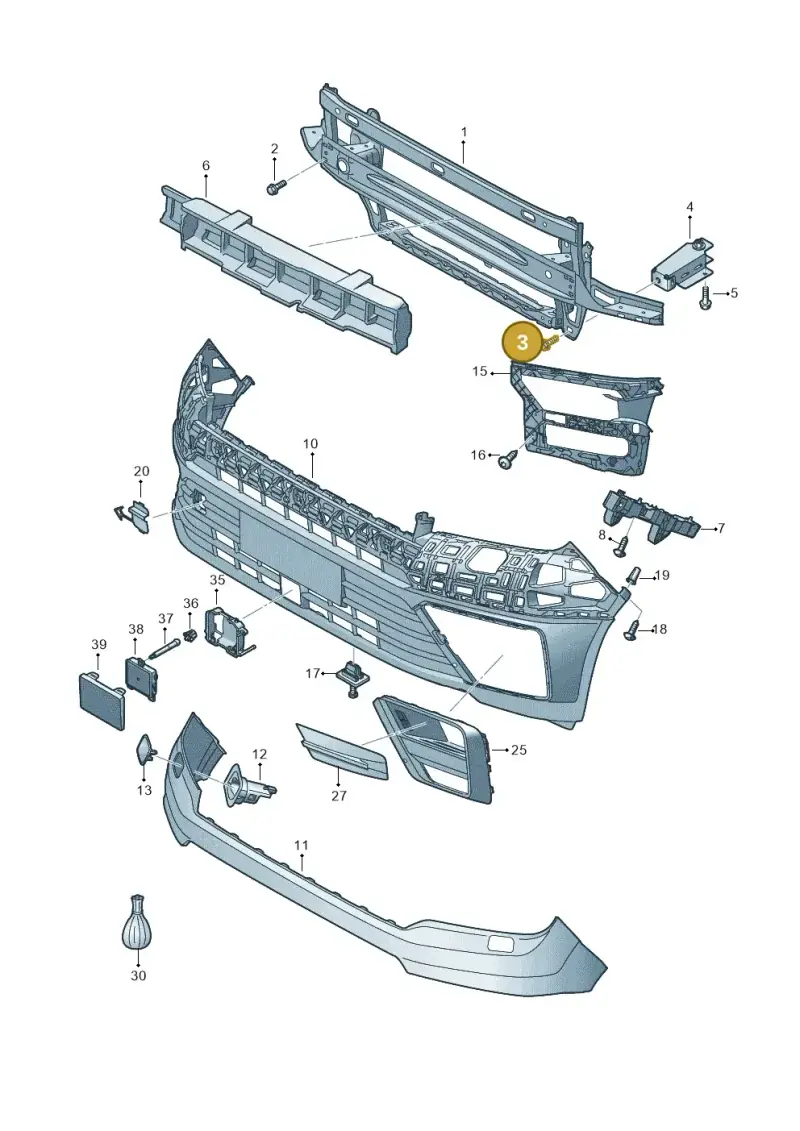 N90502103 — Volkswagen E-Crafter 35 (2018-2024) diagram 806807000, position 3