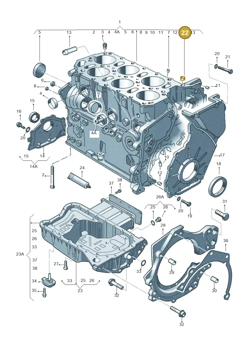 N90502601 — Volkswagen Sharan (2008-2010) diagram 195103250, position 22