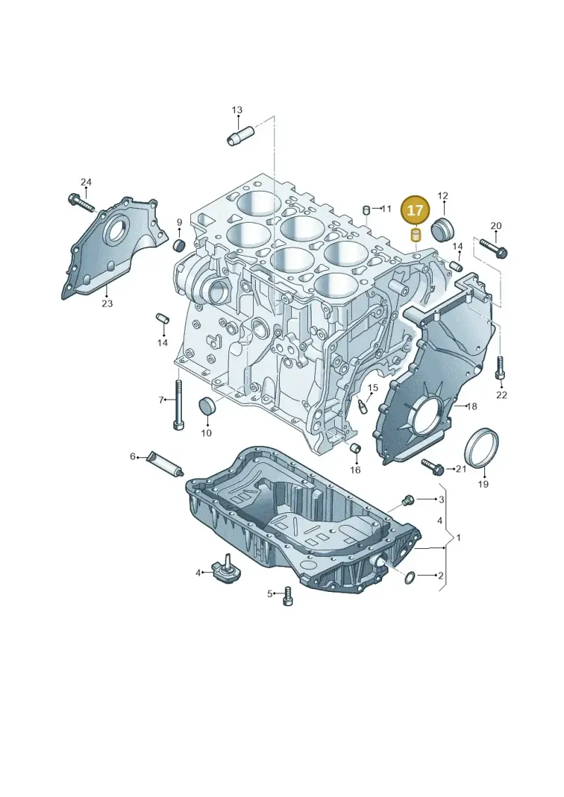 N90502601 — Volkswagen Passat CC (2011-2016) diagram 691103200, position 17