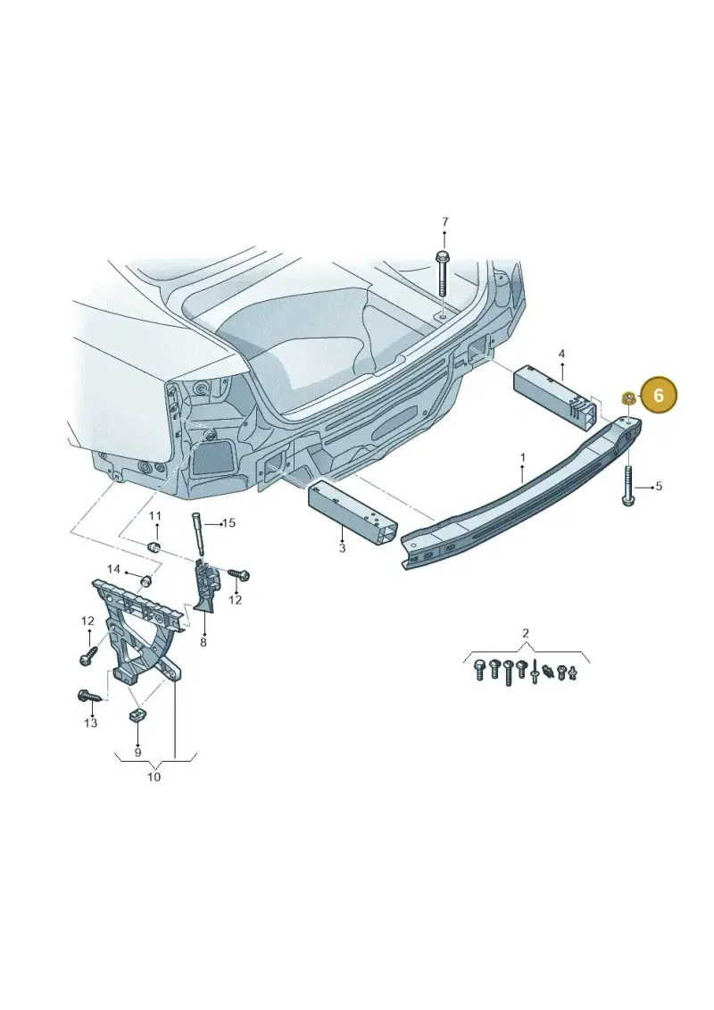 N90503801 — Audi RS4 Av. qu. 4.2 (2012-2015) diagram 750807500, position 6