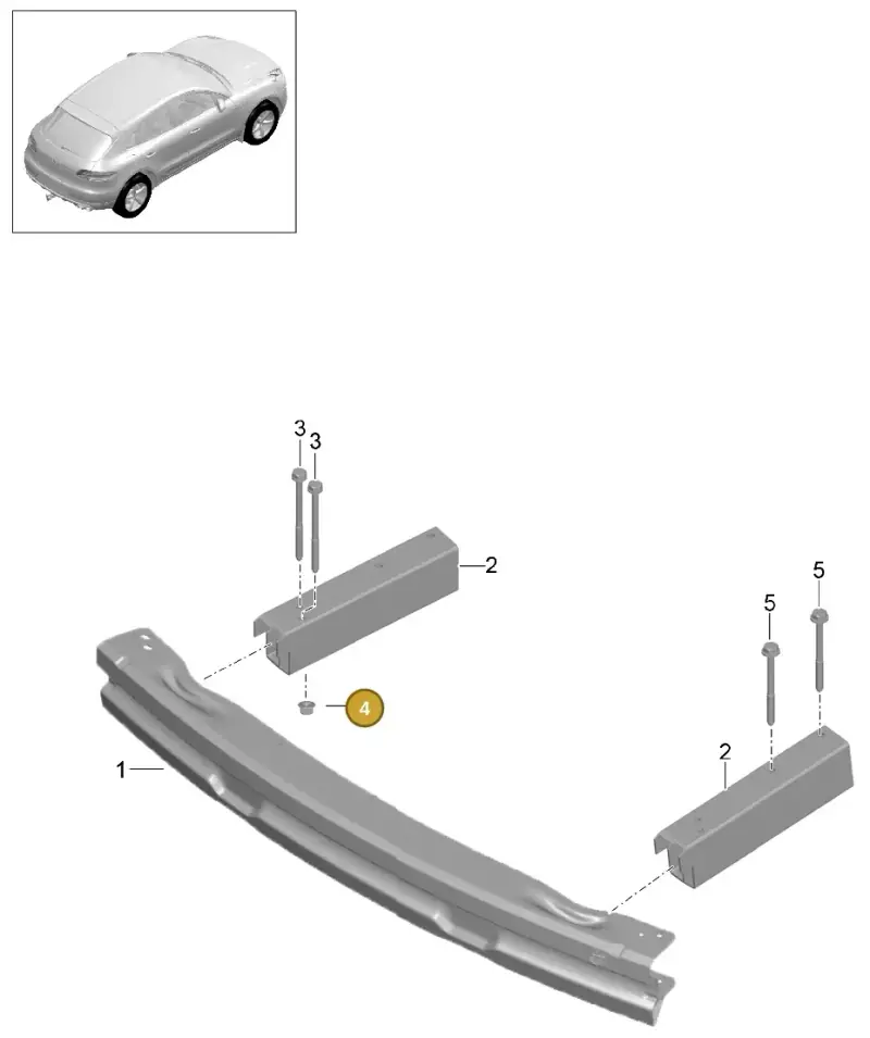 N90503801 — Porsche Macan (2013-2018) diagram p44802030, position 4