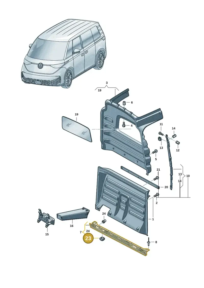 N90507608 — Volkswagen ID.Buzz (2022-) diagram 15a863900, position 23