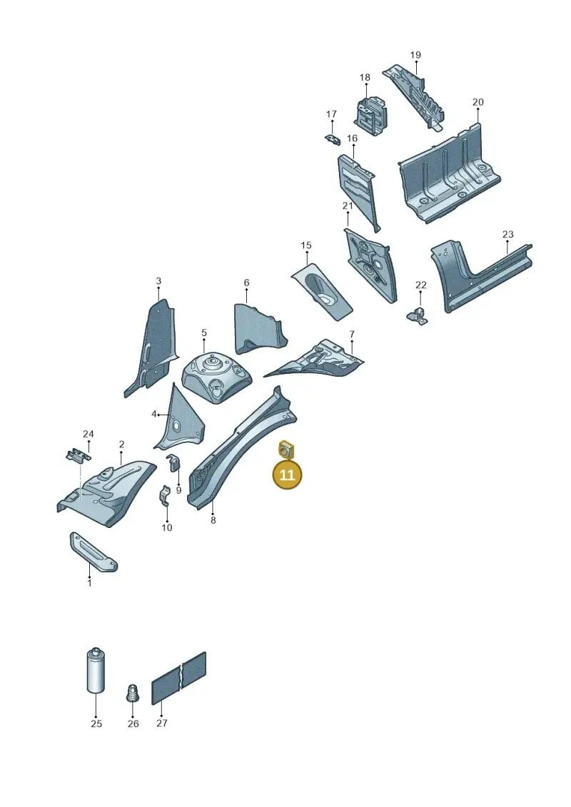 N90507608 — Volkswagen E-Crafter 35 (2018-2024) diagram 806803100, position 11