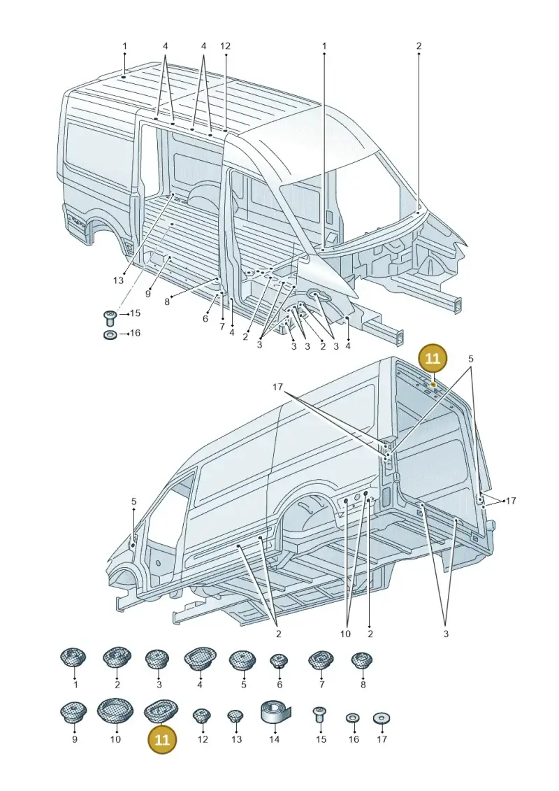 N90508801 — Volkswagen E-Crafter 35 (2018-2024) diagram 806803360, position 11