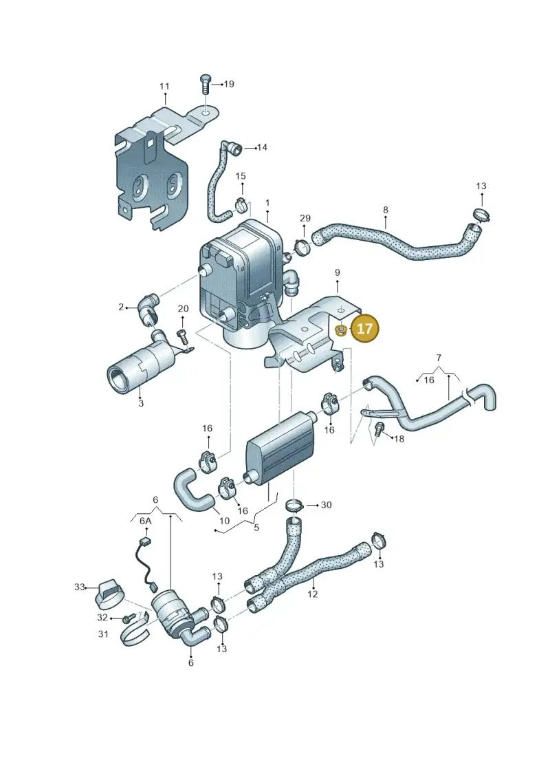 N90511507 — Volkswagen Caddy Maxi Kombi (2010-2015) diagram 690819700, position 17