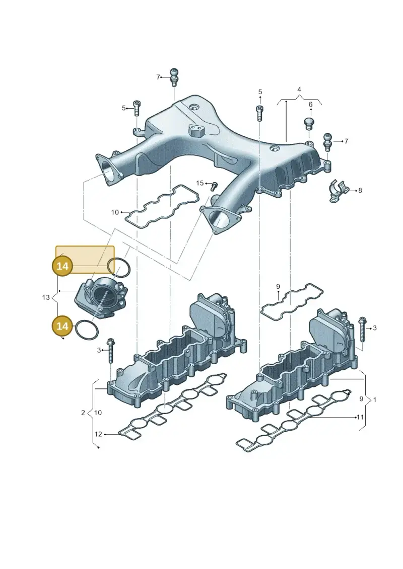 N90521604 — Volkswagen Touareg BlueMotion (2014-2018) diagram 693129700, position 14