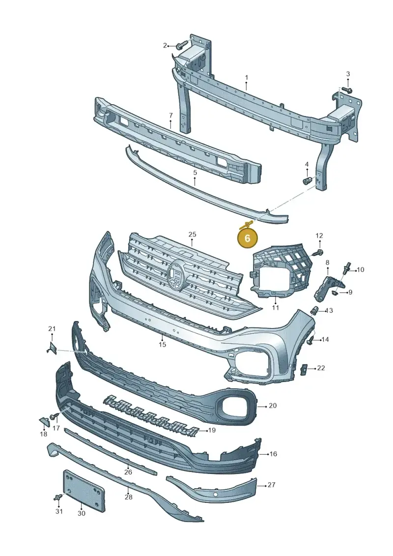 N90528204 — Volkswagen T-Cross 1,0 (2018-2024) diagram 587807000, position 6