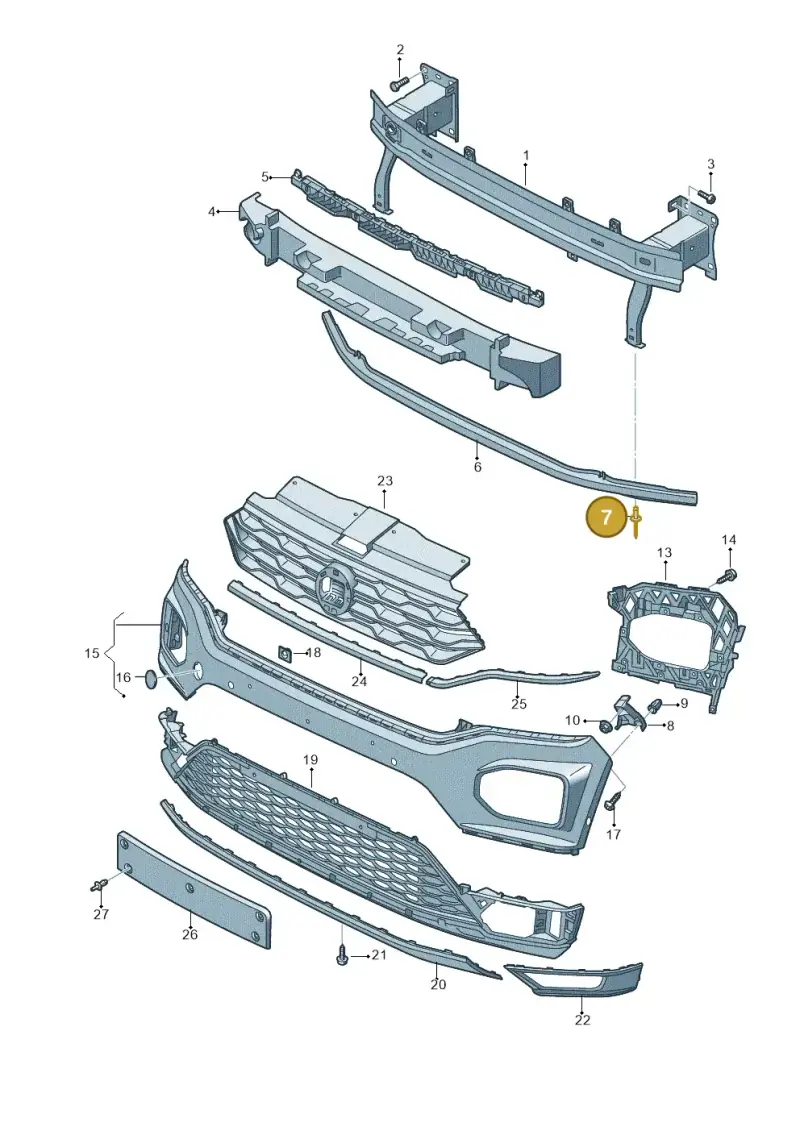 N90528204 — Volkswagen T-Roc convertible 1.5 (2019-2024) diagram 813807000, position 7