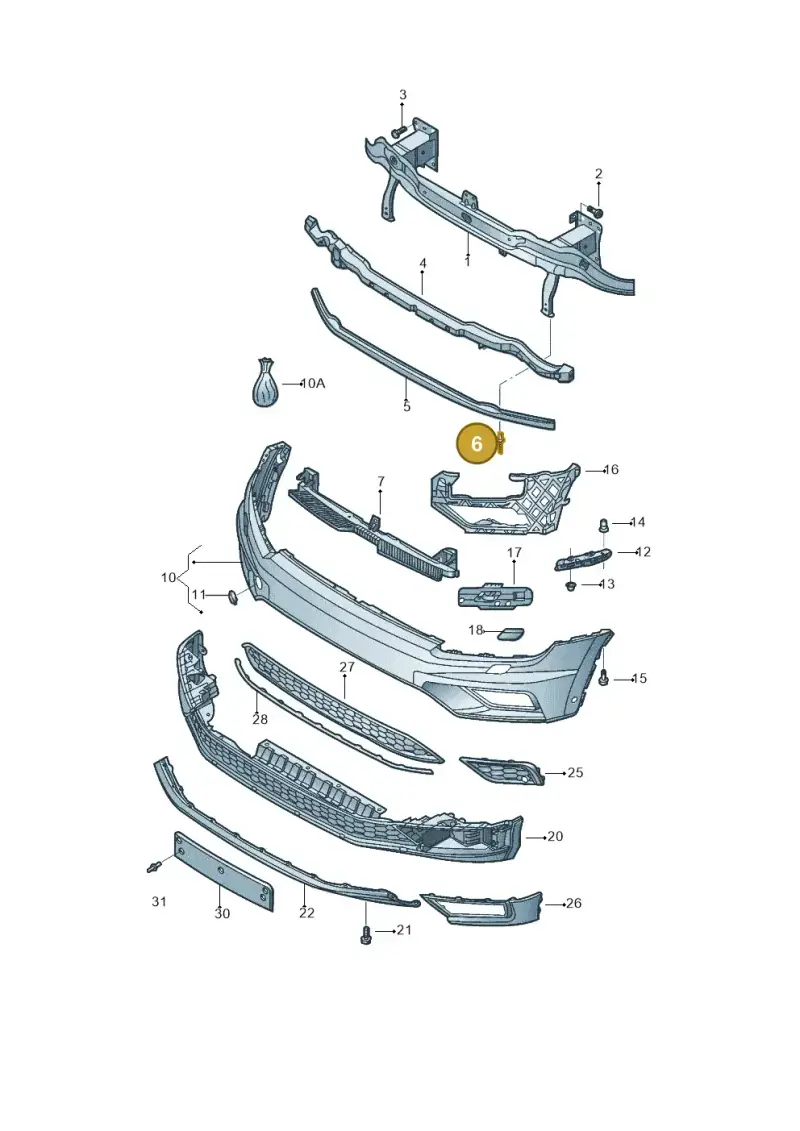 N90528204 — Volkswagen Tiguan 2.0 4Motion (2017-2024) diagram 833807000, position 6