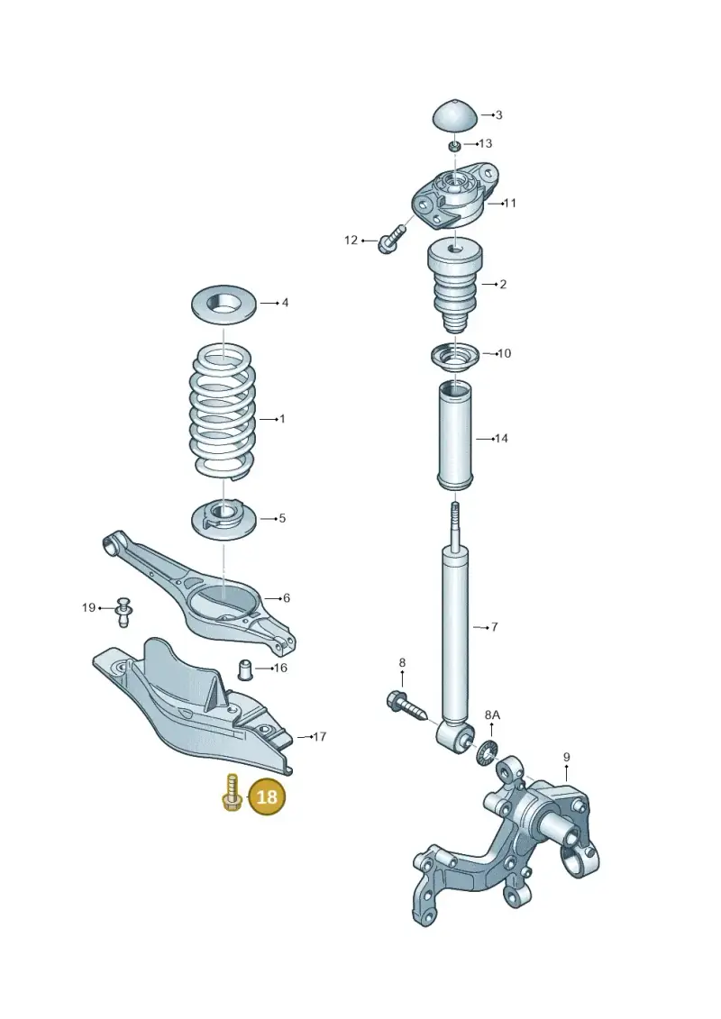 N90529803 — Volkswagen Scirocco 2.0 (2014-2017) diagram 409511000, position 18