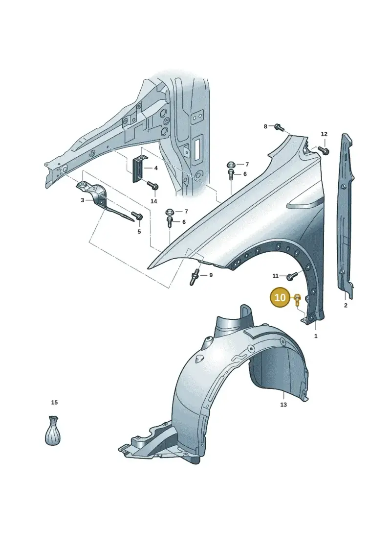 N90529803 — Volkswagen Taigo (2021-2024) diagram 2f0821000, position 10