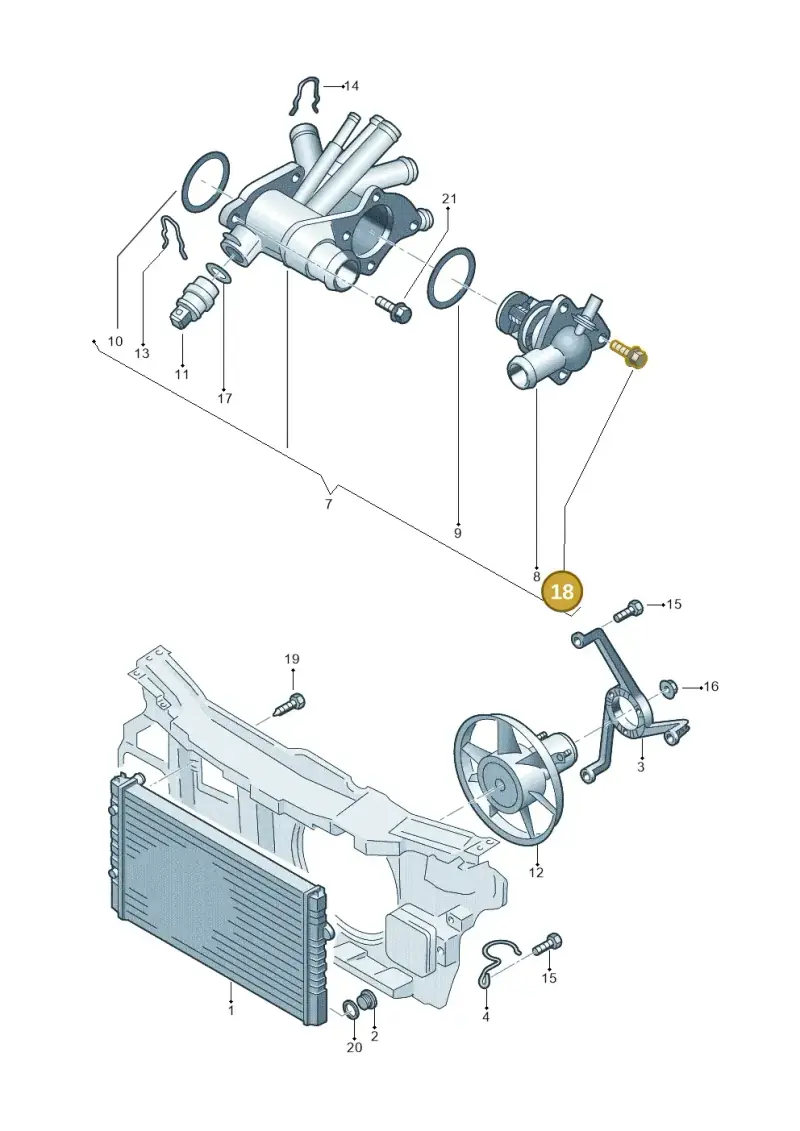 N90537502 — Volkswagen LUPO/3L TDI (2003-2005) diagram 231121750, position 18