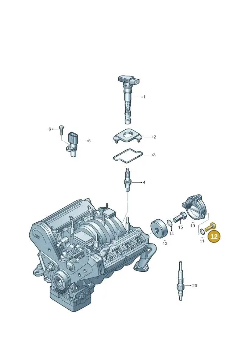 N90537502 — Volkswagen Touareg (2005-2006) diagram 291905500, position 12