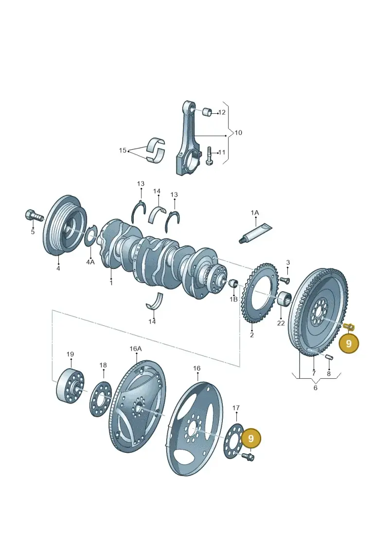 N90539801 — Volkswagen Passat CC (2011-2016) diagram 121105250, position 9
