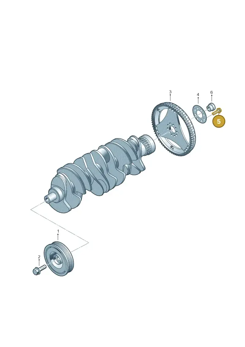N90539801 — Volkswagen Phaeton 4motion (2010-2016) diagram 258105300, position 5
