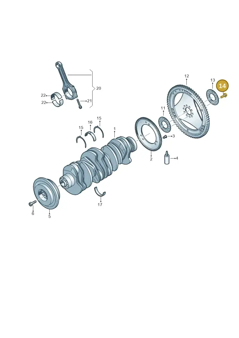 N90539801 — Volkswagen Touareg BlueMotion (2014-2018) diagram 693105100, position 14