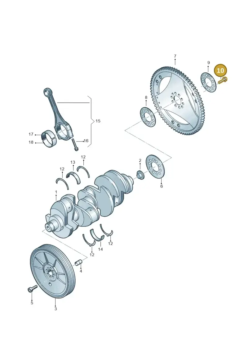 N90539801 — Volkswagen Touareg (2010-2012) diagram 748105150, position 10