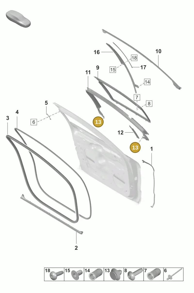 N90541701 — Porsche Panamera (2020-2023) diagram p58804050, position 13
