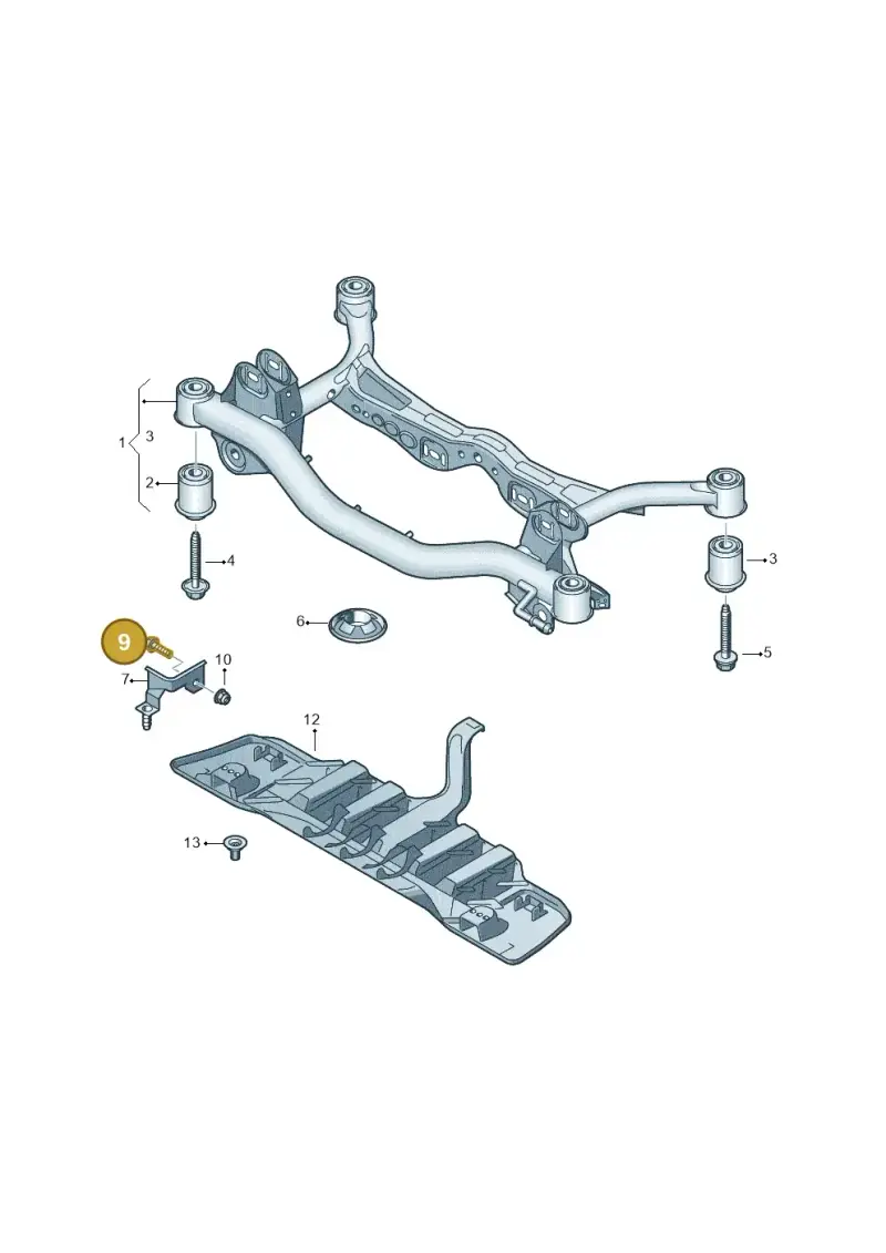 N90548305 — Volkswagen Passat CC (2011-2016) diagram 460505000, position 9