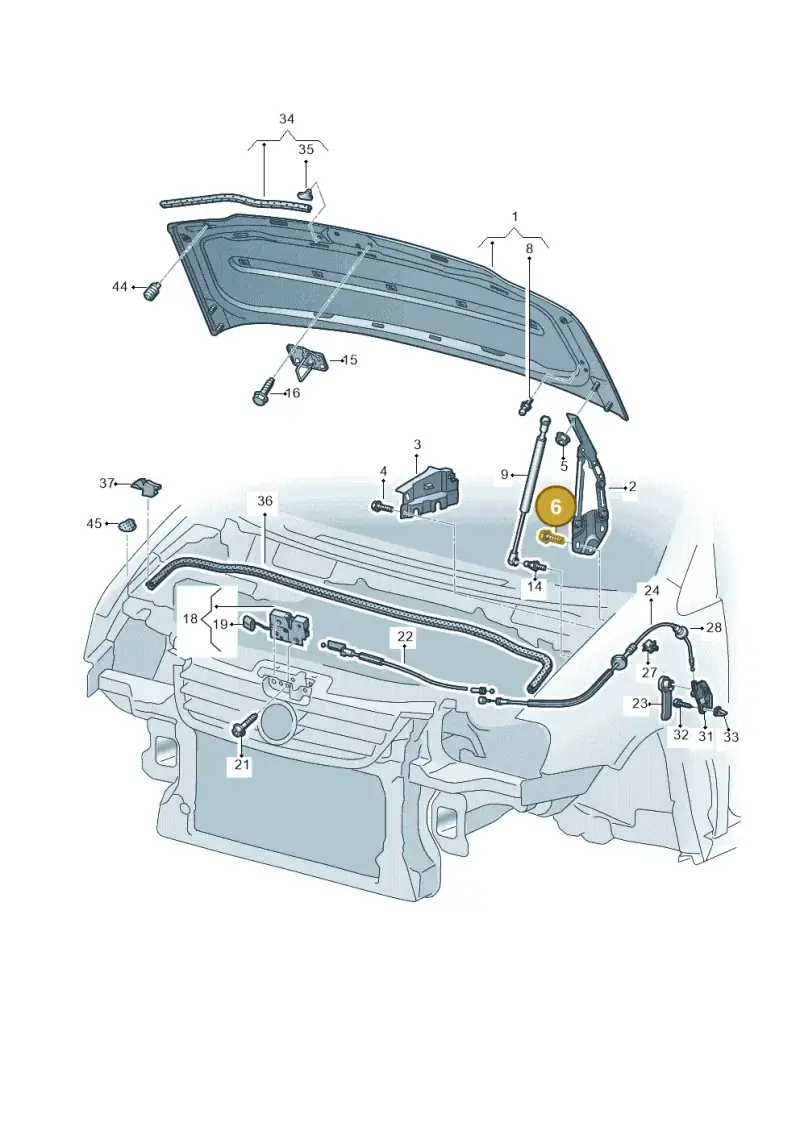 N90548305 — Volkswagen Caddy kombi (2015-2020) diagram 866823000, position 6