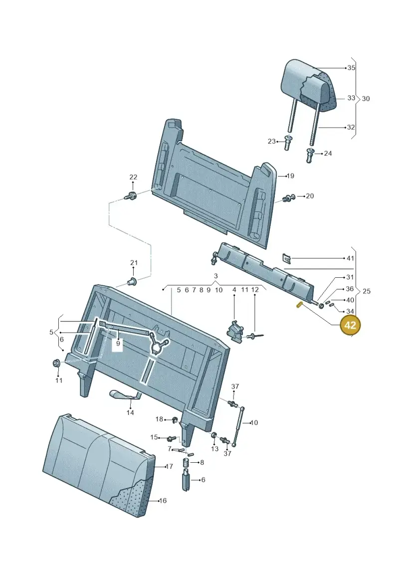N90548701 — Volkswagen Caravelle (2019-2024) diagram 871067360, position 42