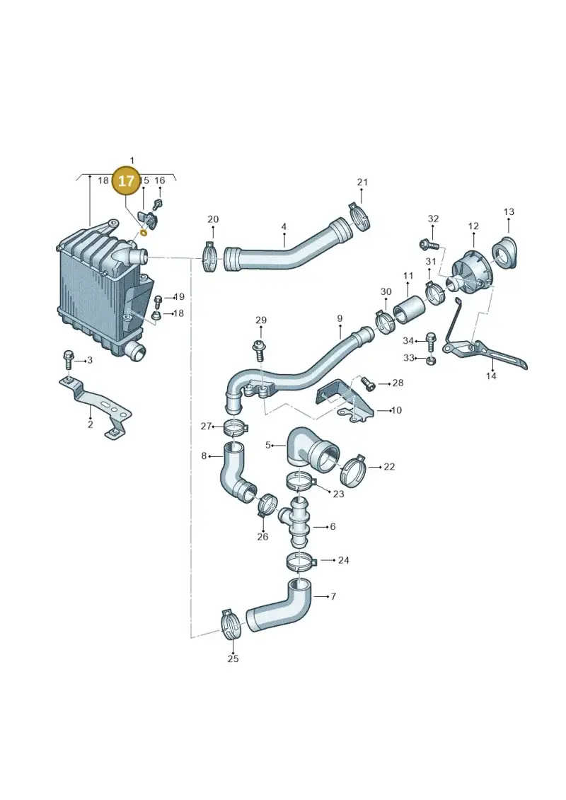N90563801 — Volkswagen Polo (2008-2009) diagram 461145820, position 17