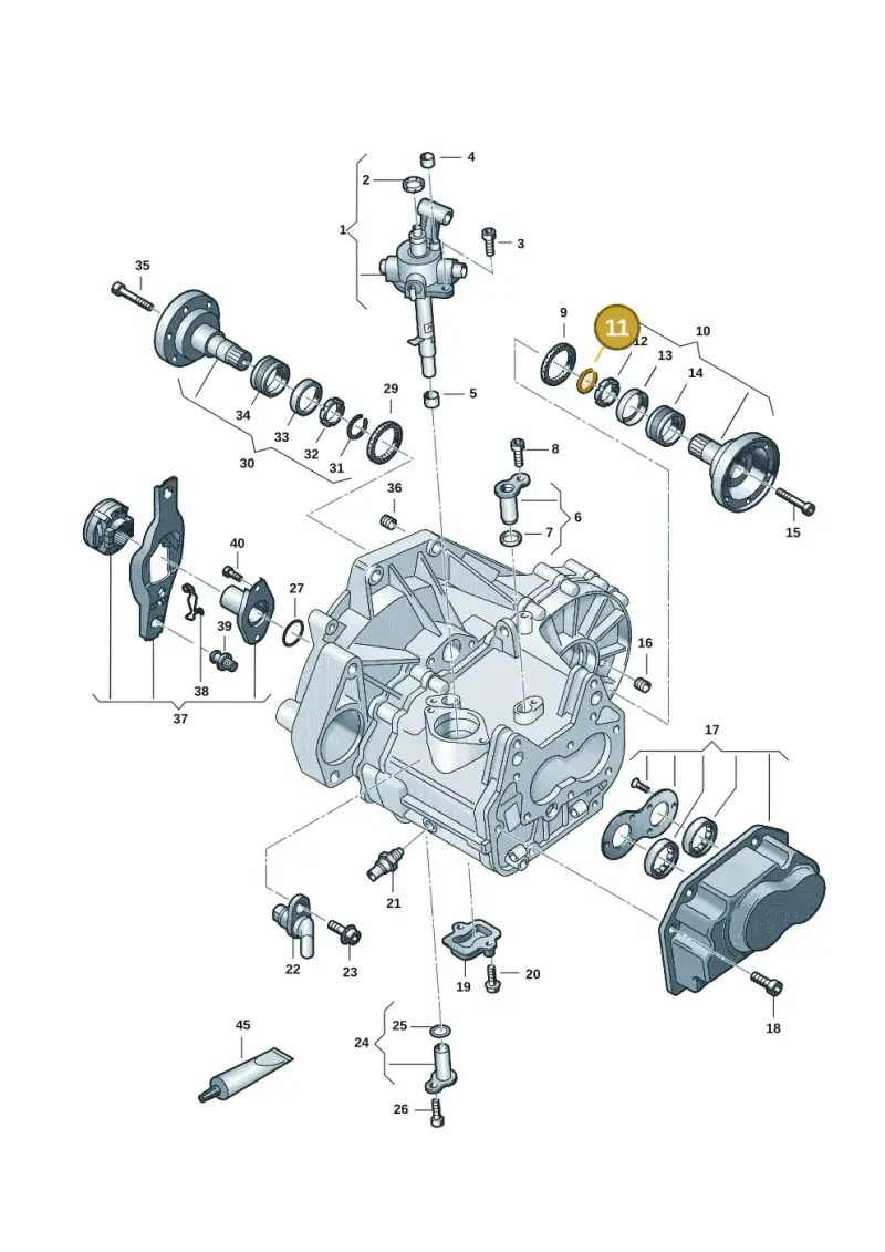 N90564501 — Volkswagen Taigo (2021-2024) diagram 2f0301120, position 11