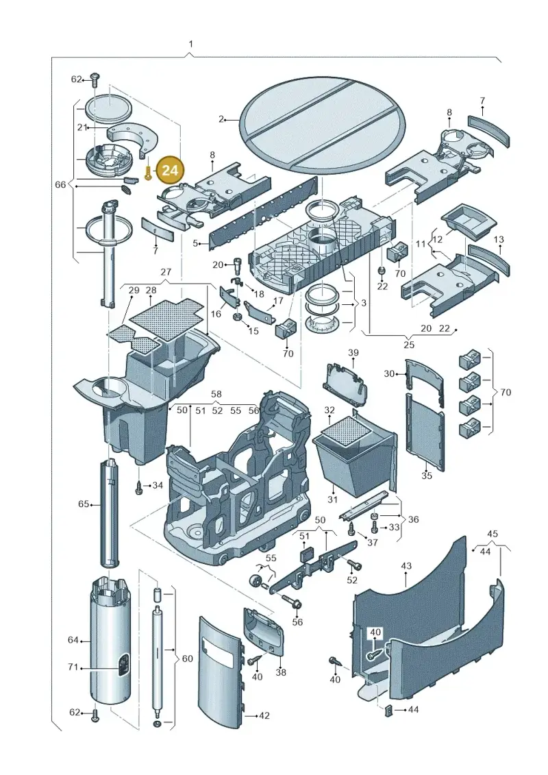 N90582101 — Volkswagen Caravelle (2015-2019) diagram 410861200, position 24