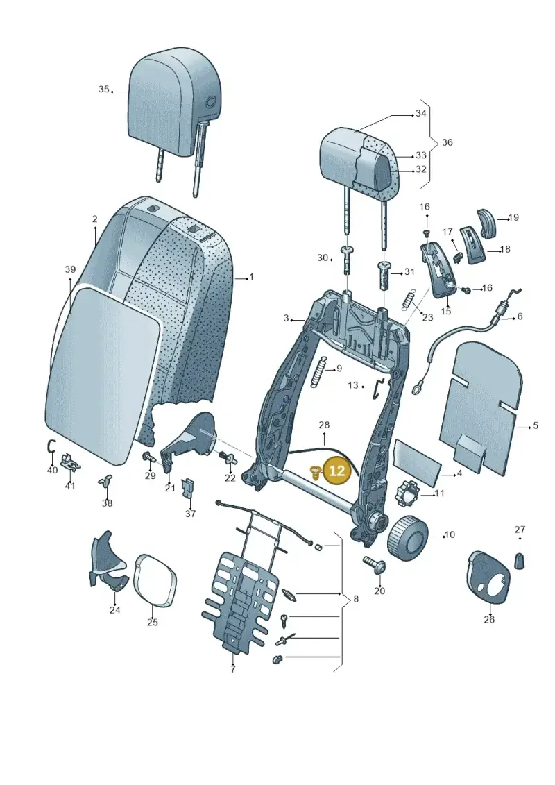 N90584101 — Volkswagen Golf estate (2009-2013) diagram 420881500, position 12