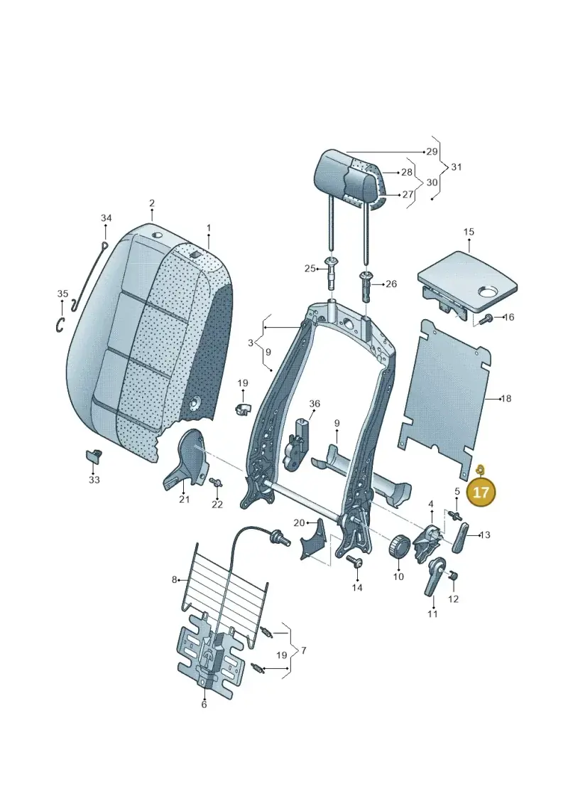 N90584101 — Volkswagen TIGUAN                 08> (2007-) diagram 634881500, position 17