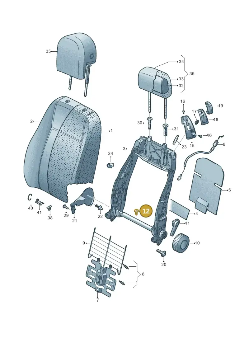 N90584101 — Volkswagen Golf 2.0 (2008-2011) diagram 649881500, position 12