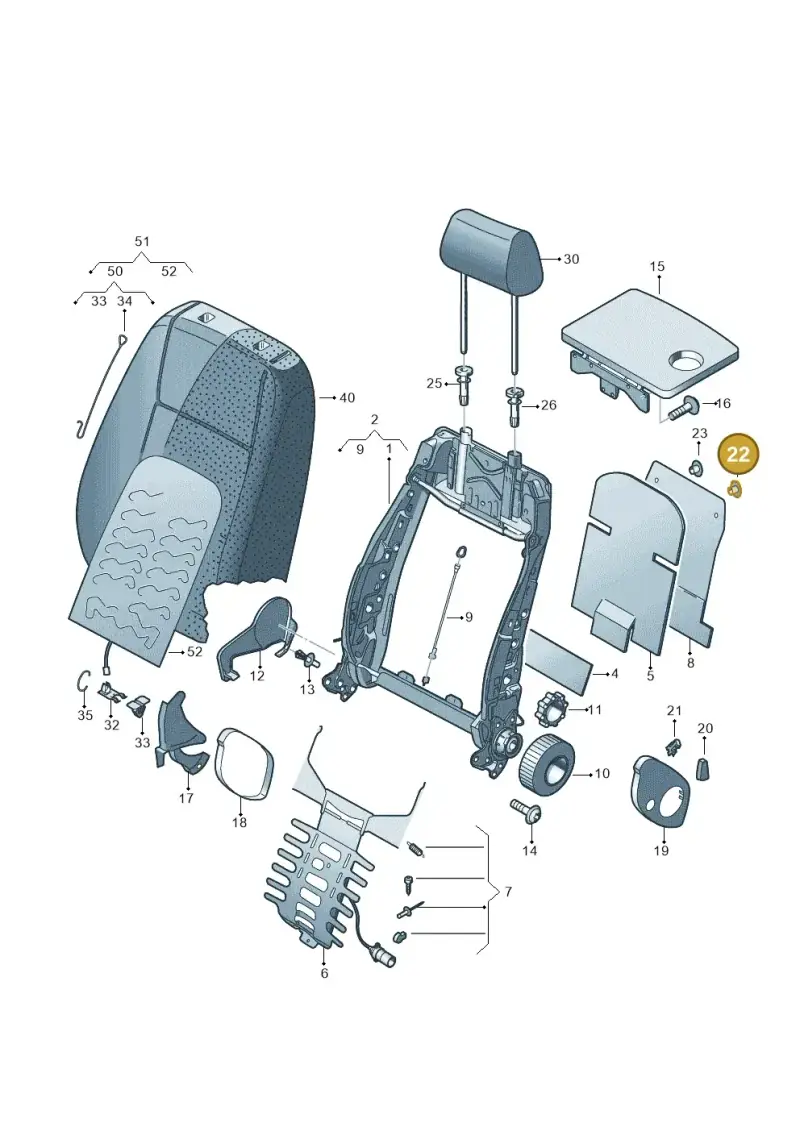 N90584101 — Volkswagen GOLF PLUS              08> (2007-) diagram 694881500, position 22