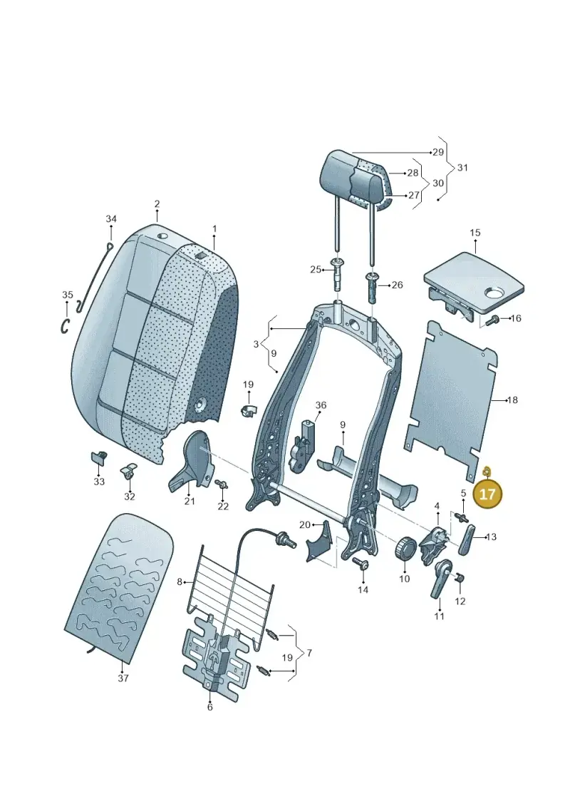 N90584101 — Volkswagen Tiguan (2011-2018) diagram 719881500, position 17