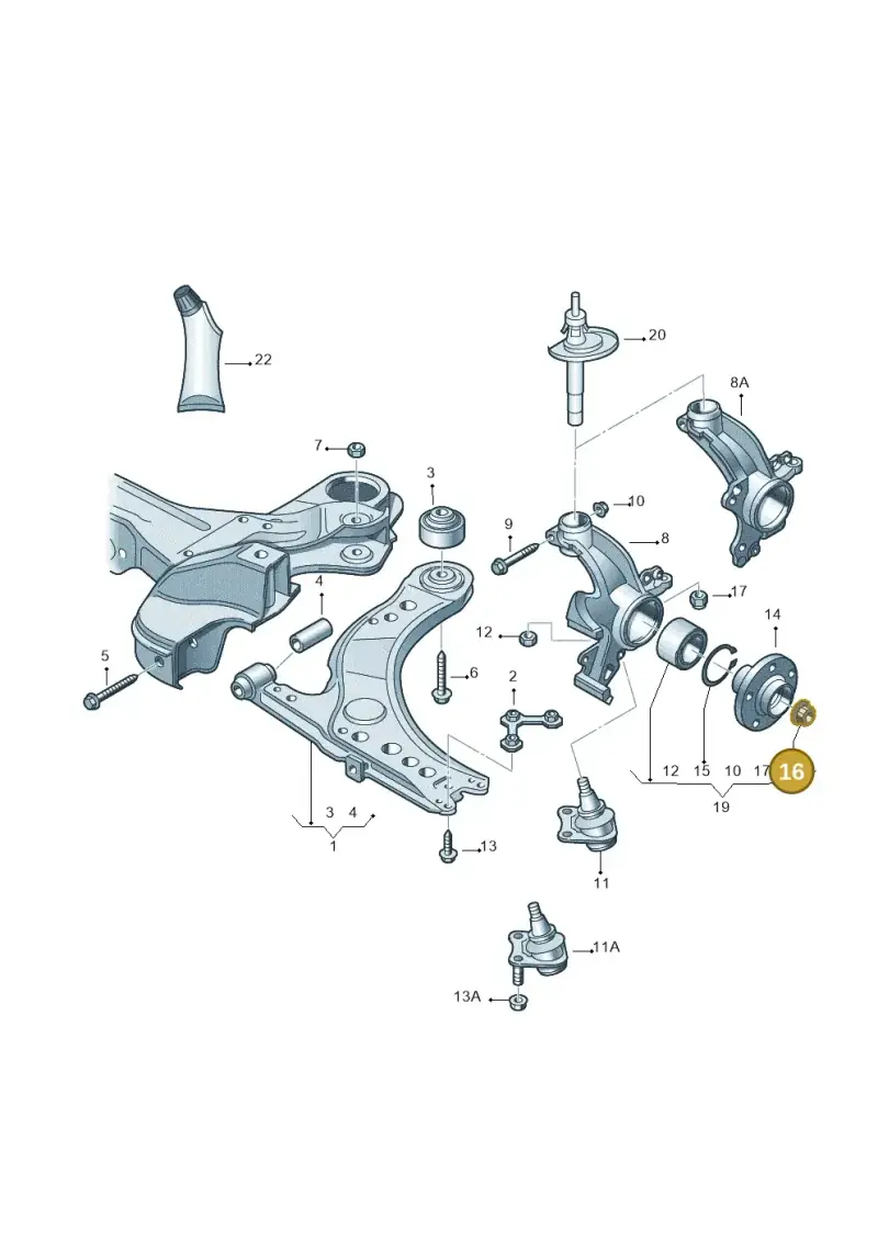 N90587602 — Volkswagen Jetta 1.4 (2014-2017) diagram 266407000, position 16