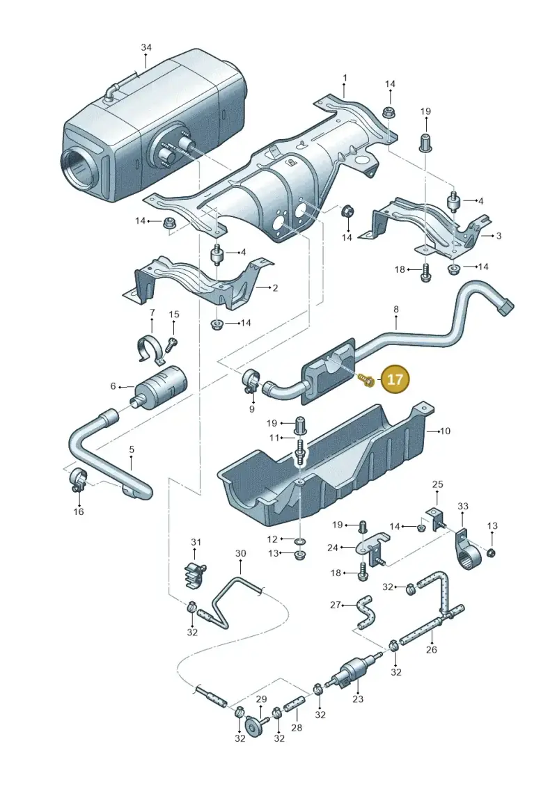 N90592703 — Volkswagen Transp. dropside (2011-2015) diagram 411819480, position 17