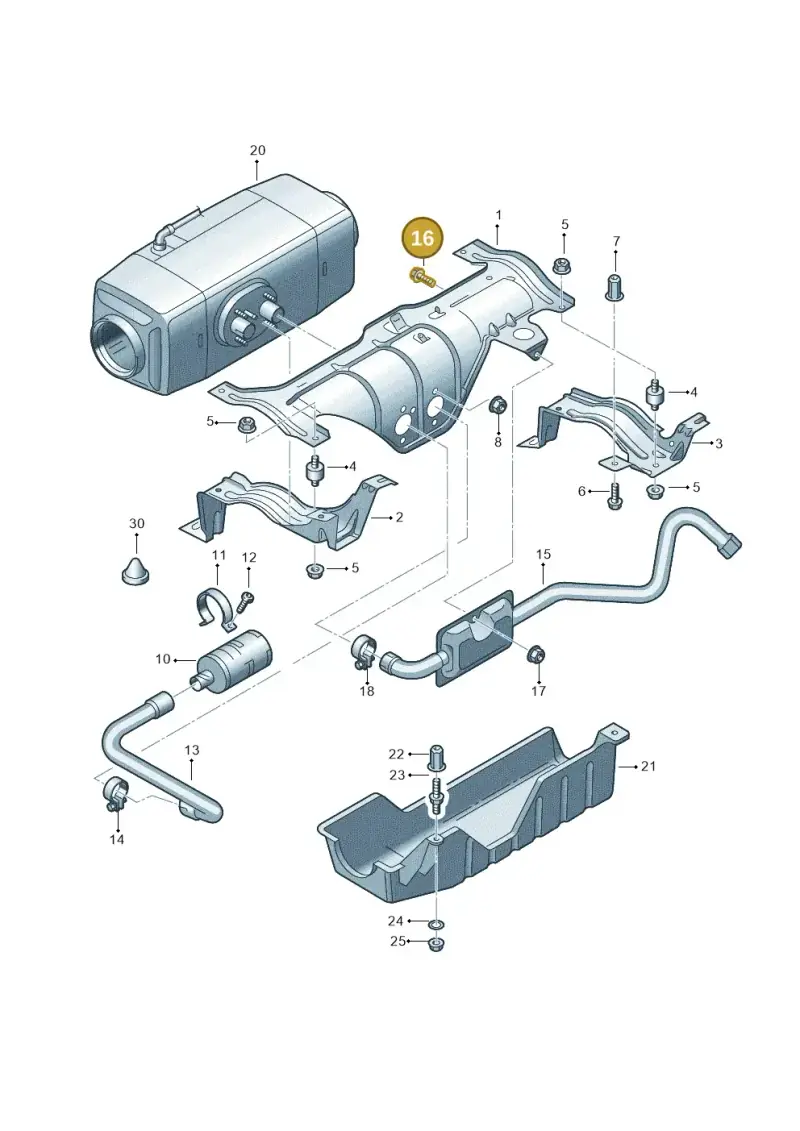 N90592703 — Volkswagen Single-cab transp. (2019-2024) diagram 862819550, position 16