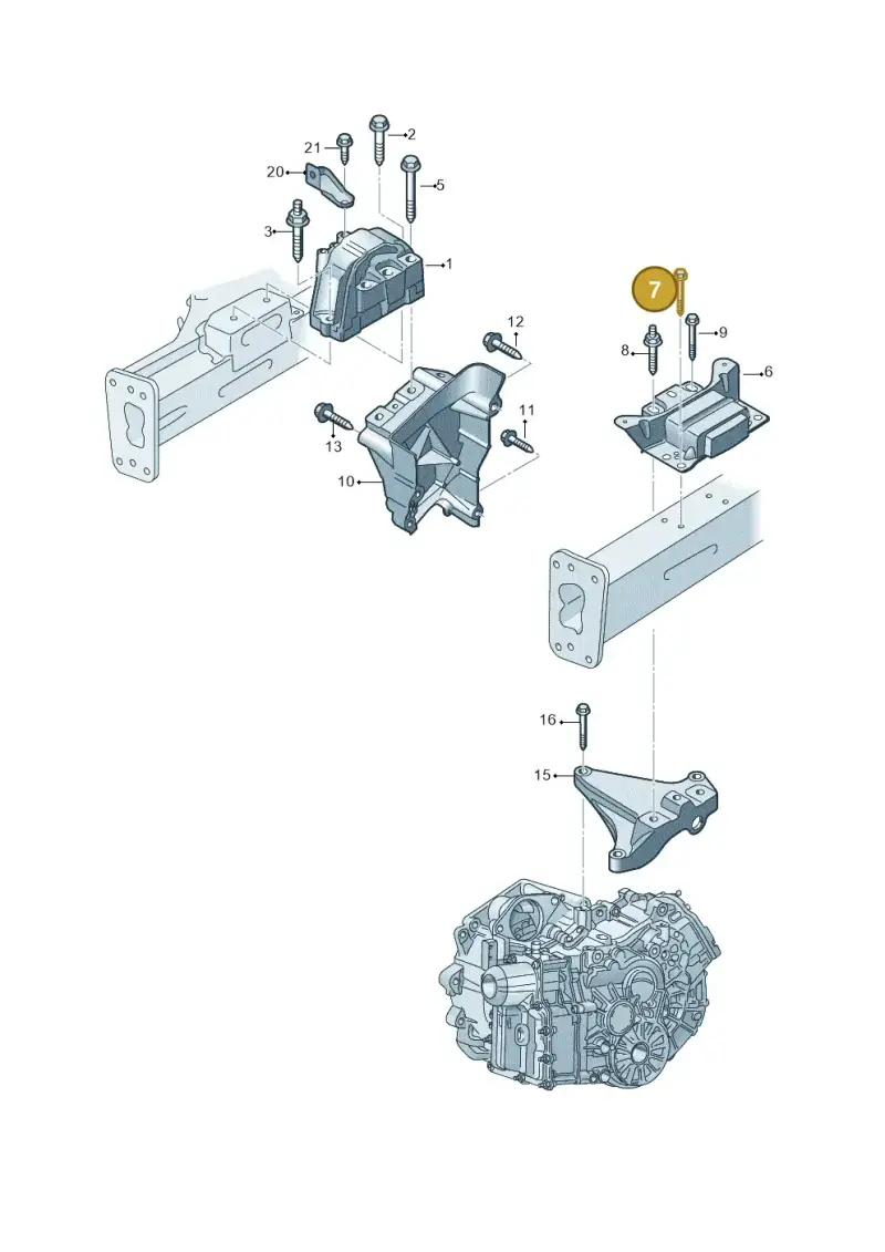 N90596906 — Volkswagen Jetta 1.4 (2014-2017) diagram 866199250, position 7