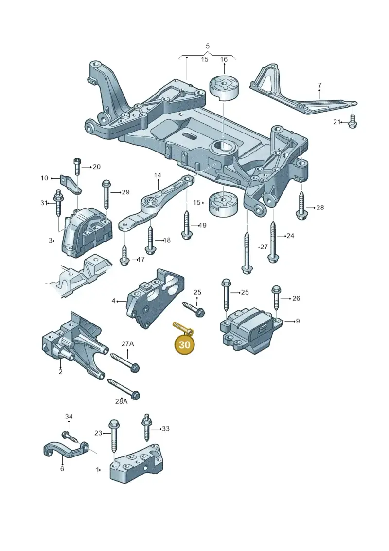 N90597005 — Volkswagen Golf estate (2009-2013) diagram 609199400, position 30