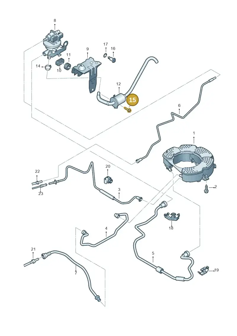 N90598804 — Volkswagen Eos BlueMotion (2010-2015) diagram 712201820, position 15