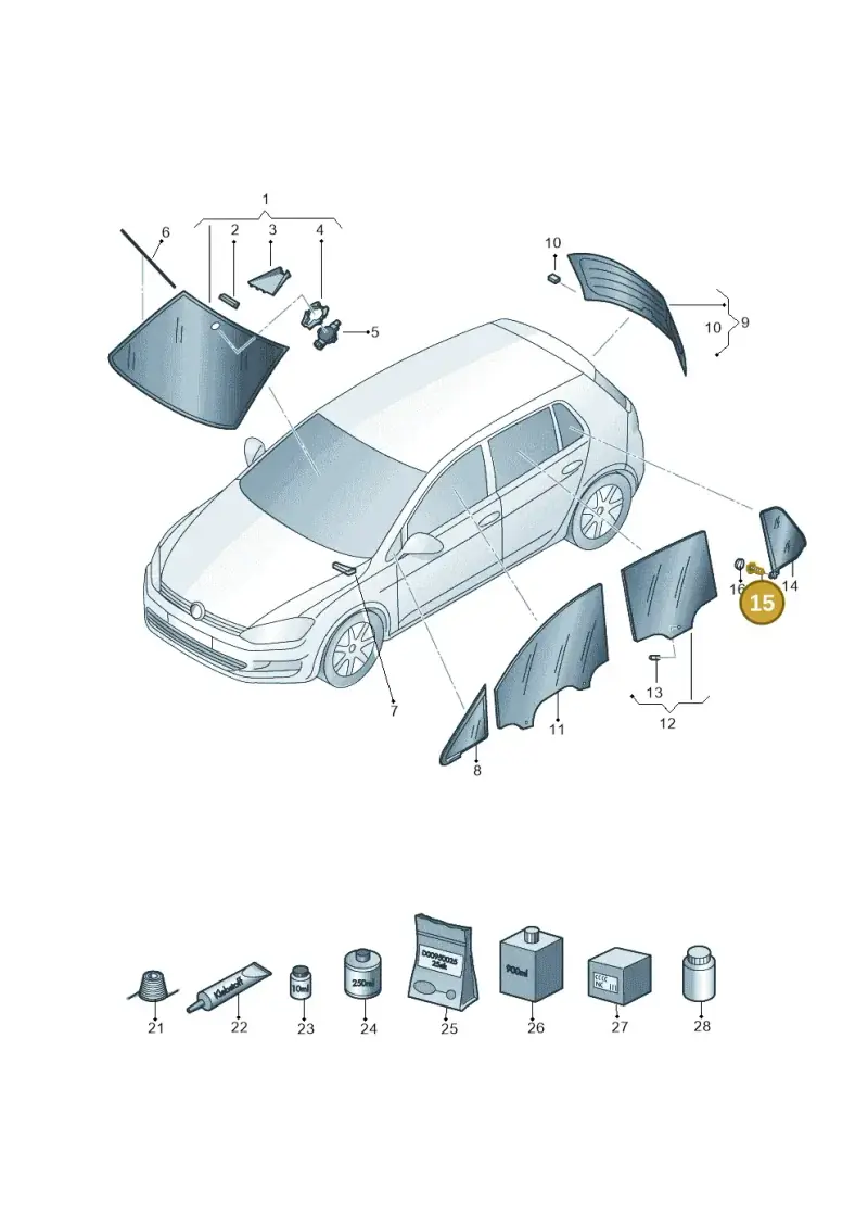 N90598804 — Volkswagen E-Golf (2014-2021) diagram 774845000, position 15